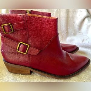 Lucky brand women’s boots red leather size 8